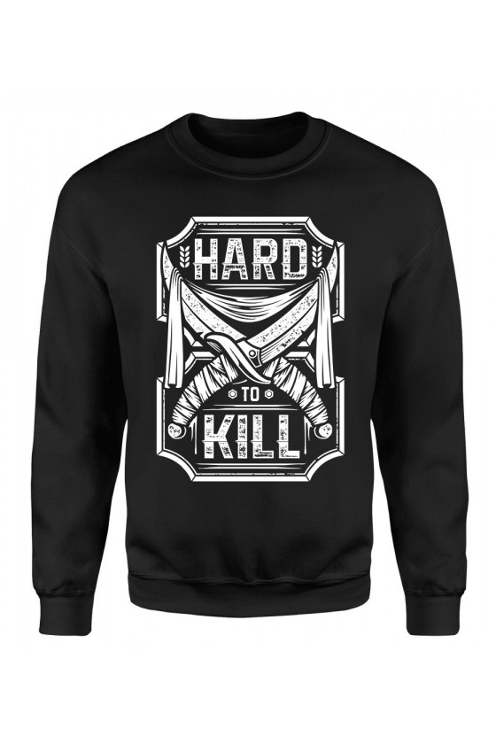 Bluzy Klasyczne Męskie Bluza Męska Klasyczna Hard To Kill