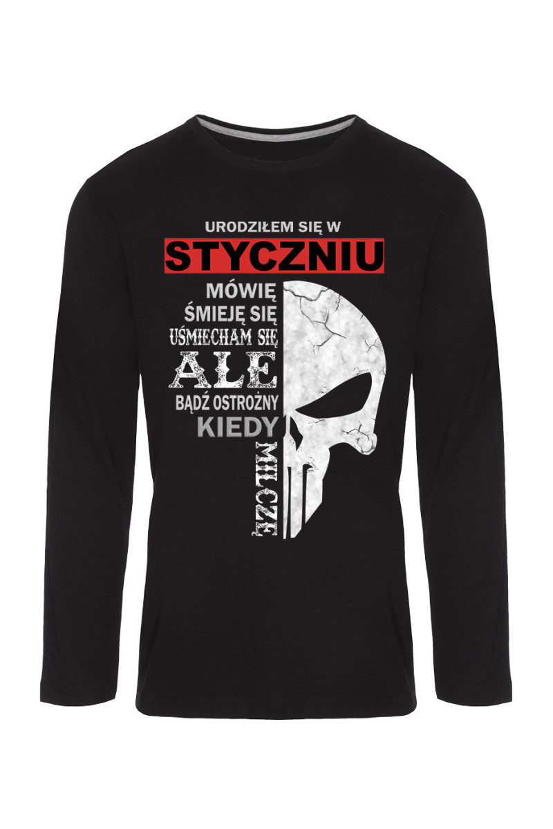 Koszulka Męska Longsleeve Urodziłem Się W Styczniu 2