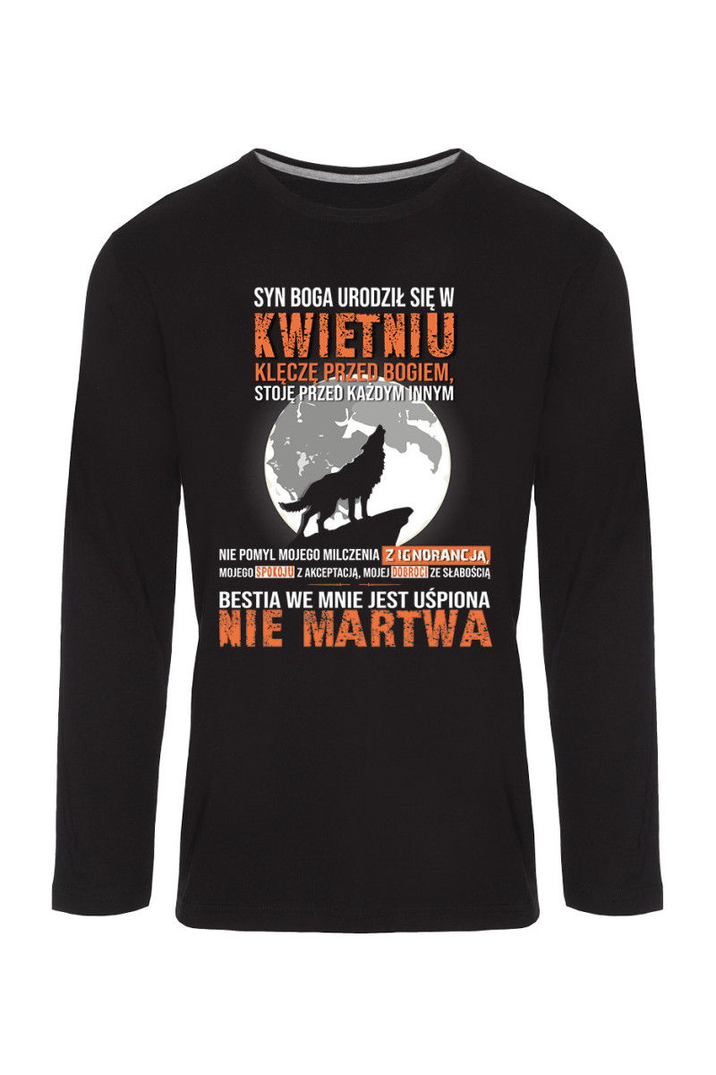 Koszulka Męska Longsleeve Syn Boga Urodził Się W Kwietniu 2