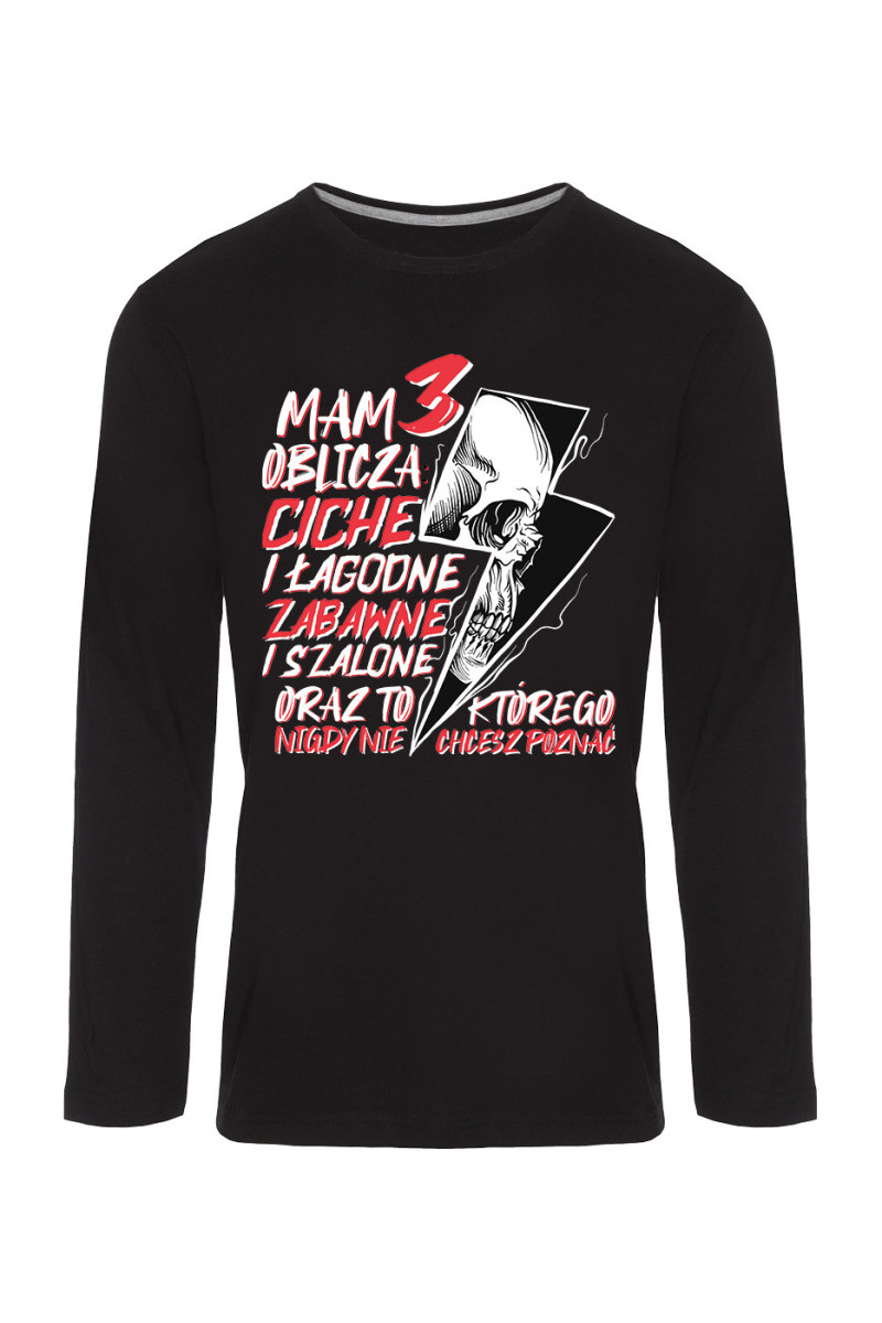 Koszulka Męska Longsleeve Mam 3 Oblicza