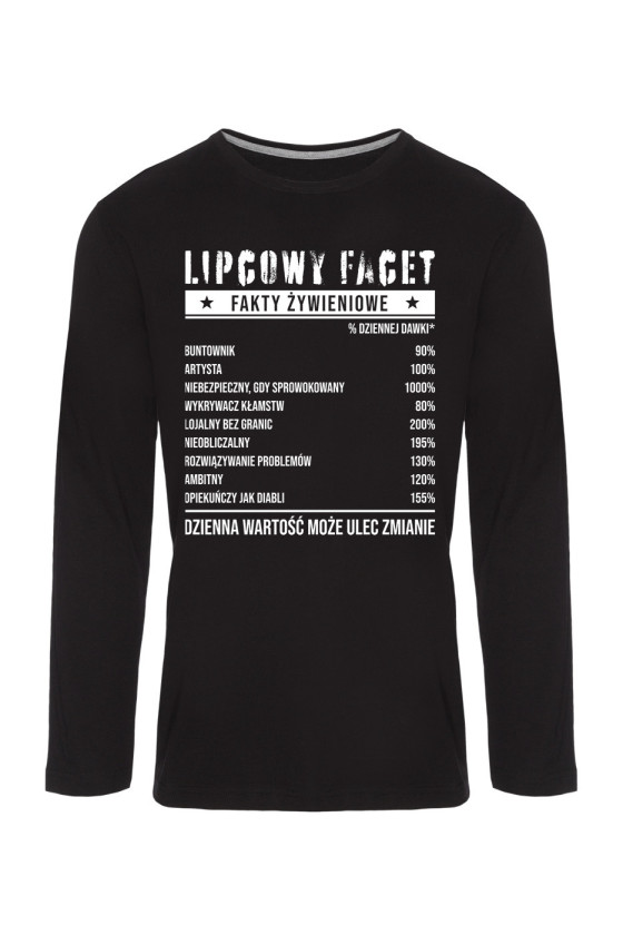 Koszulka Męska Longsleeve Fakty Żywieniowe Lipiec