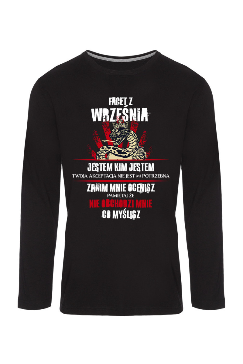 Koszulka Męska Longsleeve Facet Z Września Jestem Kim Jestem