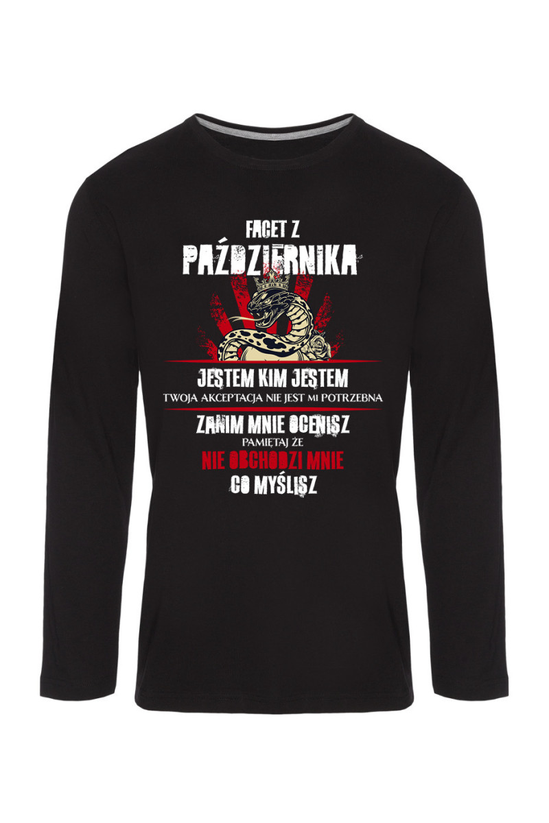 Koszulka Męska Longsleeve Facet Z Paźdzernika Jestem Kim Jestem