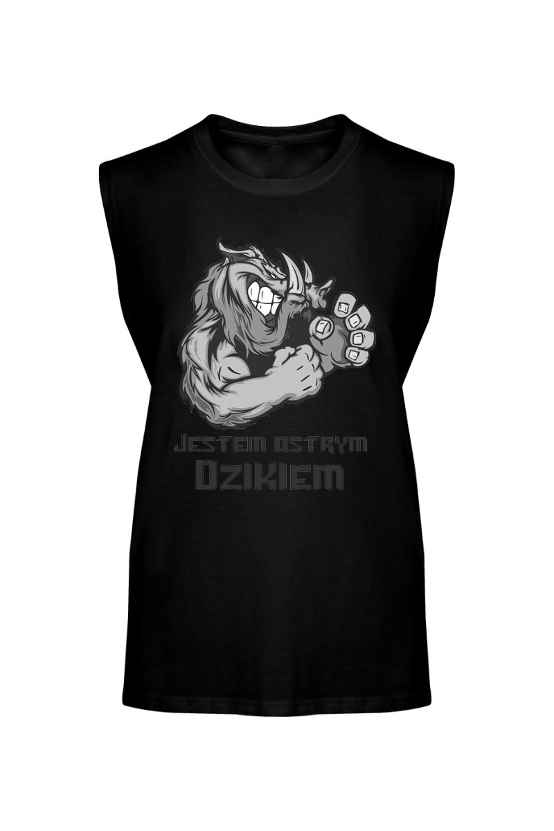 Koszulka Męska Tank Top Jestem Ostrym Dzikiem