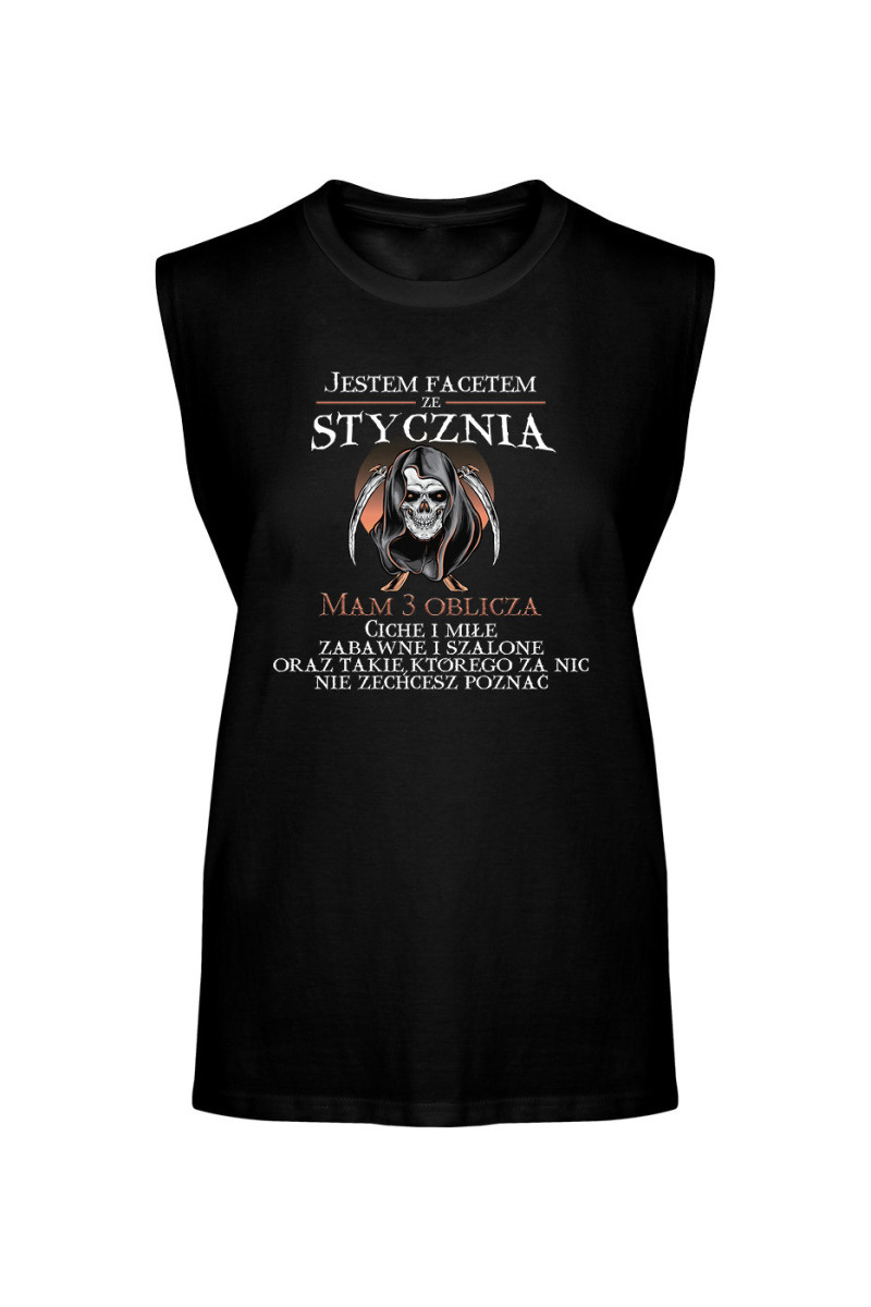 Koszulka Męska Tank Top Jestem Facetem Ze Stycznia, Mam 3 Oblicza