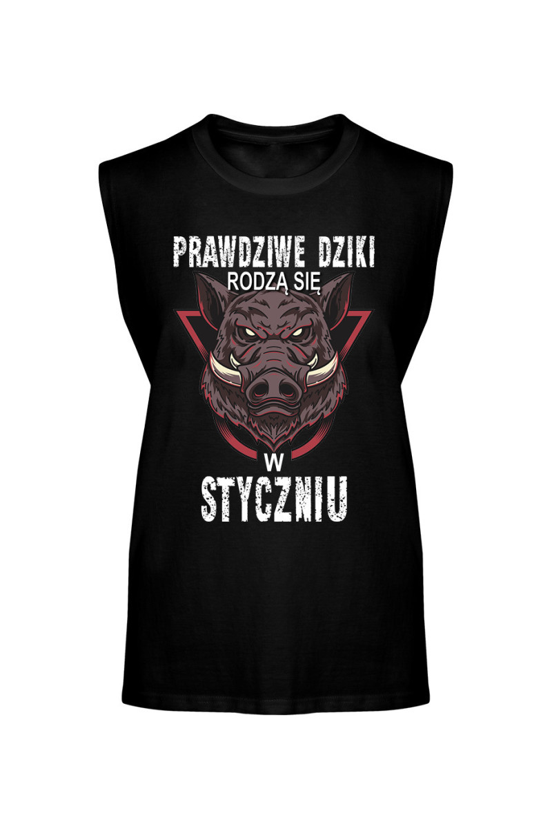 Koszulka Męska Tank Top Prawdziwe Dziki Rodzą Się W Styczniu