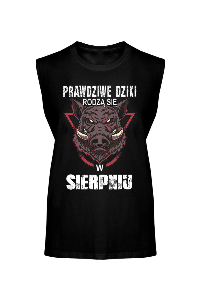 Koszulka Męska Tank Top Prawdziwe Dziki Rodzą Się W Sierpniu