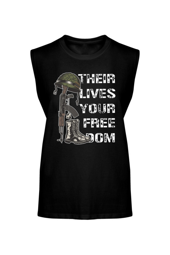 Koszulka Męska Tank Top Their Lives Your Freedom
