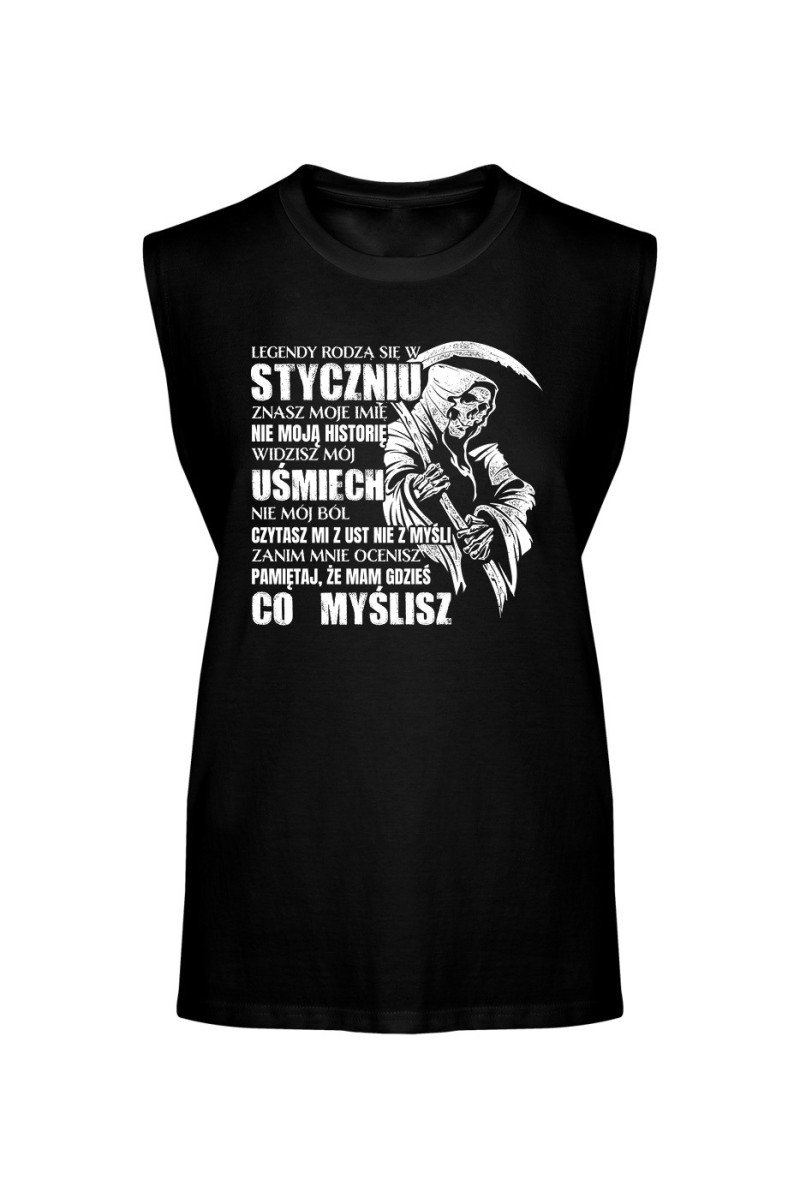 Koszulka Męska Tank Top Legendy Rodzą Się W Styczniu