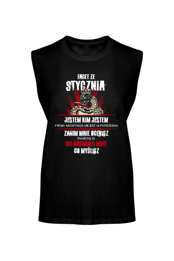 Koszulka Męska Tank Top Facet Ze Stycznia Jestem Kim Jestem