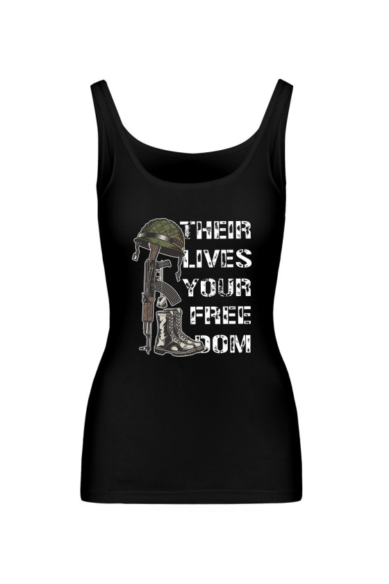 Koszulka Damska Tank Top Their Lives Your Freedom