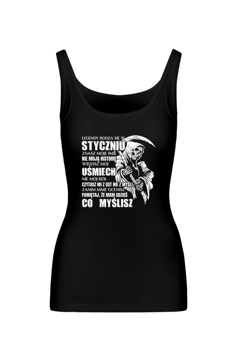 Koszulka Damska Tank Top Legendy Rodzą Się W Styczniu