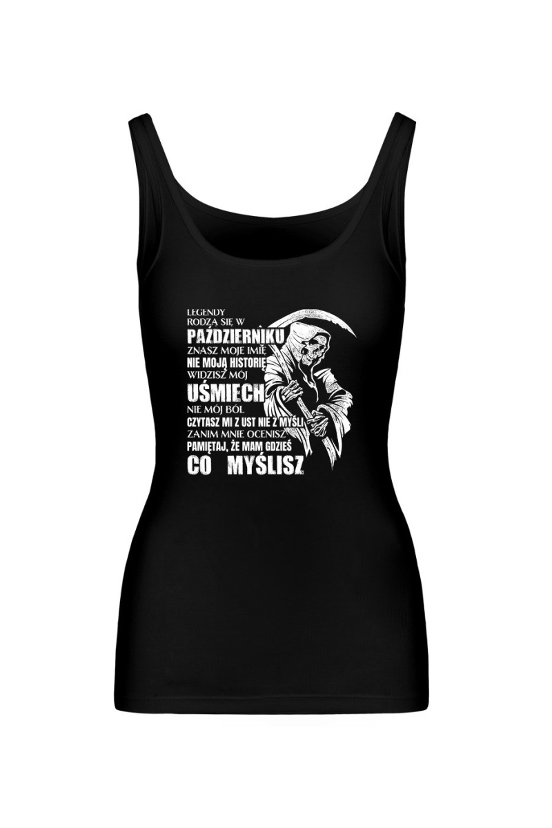 Koszulka Damska Tank Top Legendy Rodzą Się W Październiku